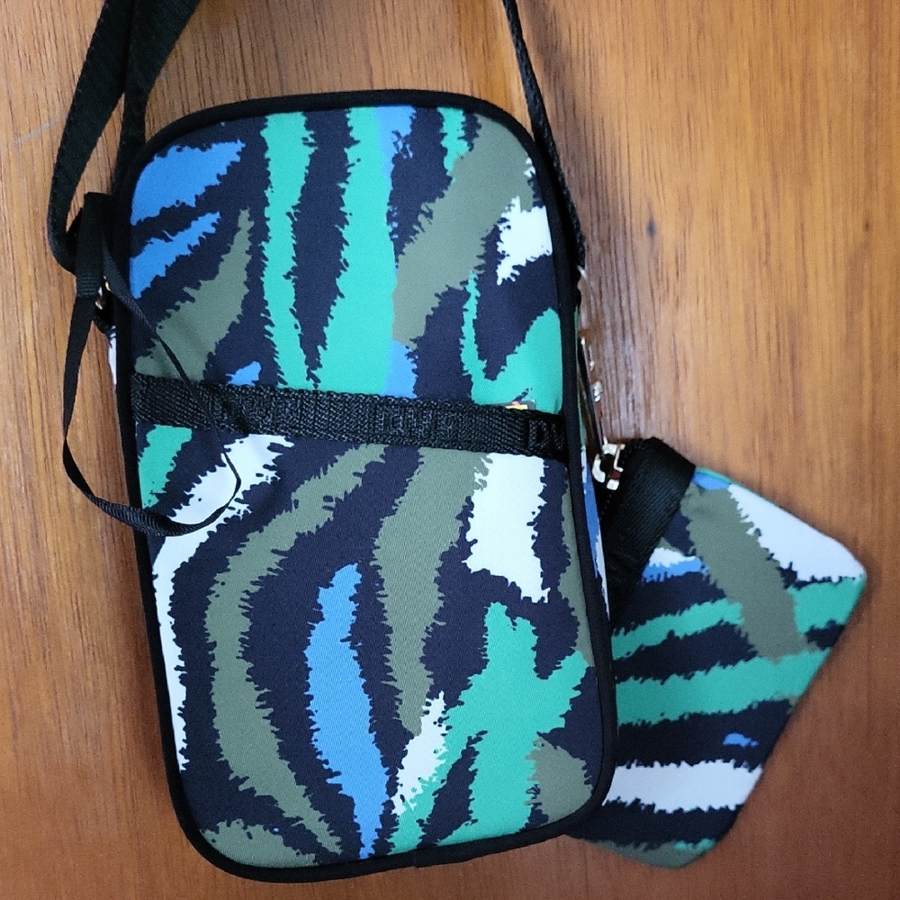 Diane Von Furstenberg Green and Blue Crossbody Bag